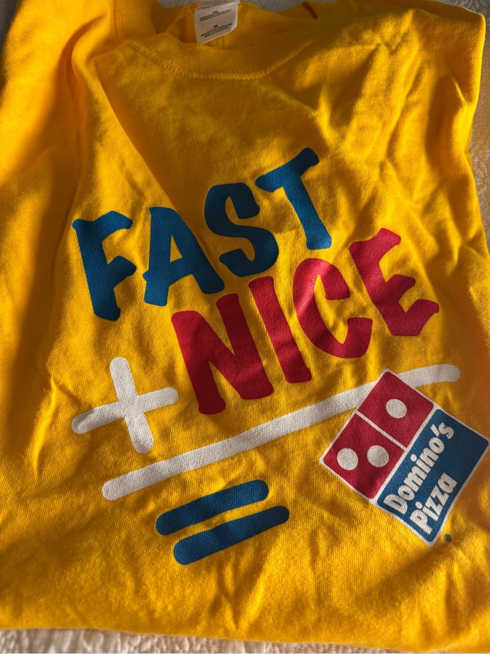 Vintage Domino’s Pizza Fast + Nice Graphic T-Shirt Gildan XL
